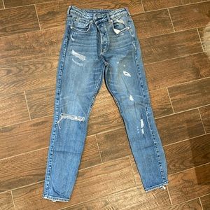 Hugh Waisted Jeans, Distressed